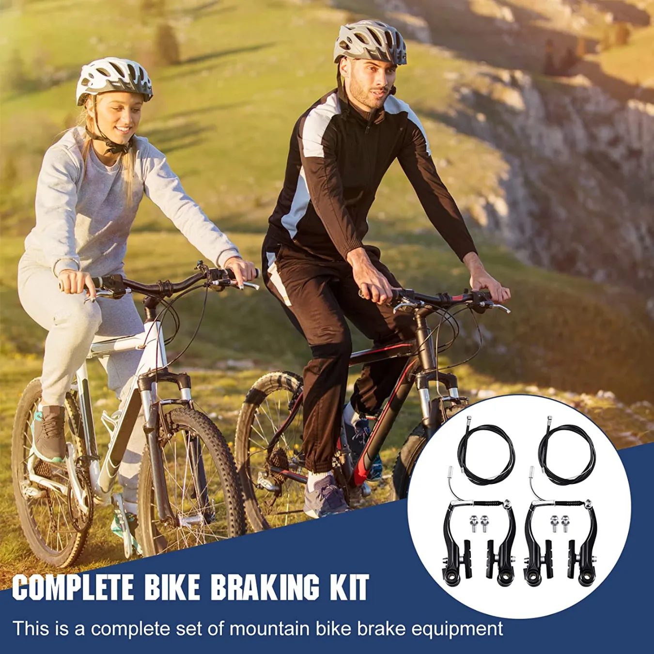 1 Set Bike V Brake Kit Mountain Bicycle V-Brake Bicycle Parts Accessories 